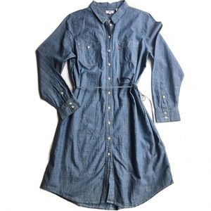 LEVI'S Denim Chambray Shirt Dress Size XLarge